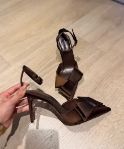 * nowe szpilki z kokardką brązowe stradivarius *