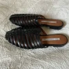 & Other Stories Strappy fisherman Mules Sandals Black leather