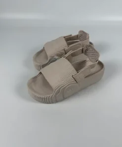 adidas Originals Adilette 22 XLG Sandały Klapki Beżowe Putty Mauve Platforma Futu