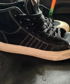 Adidas Originals Nizza RF Hi sneakers i sort lærred.