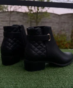 Anna Field botki damskie 41 czarne eleganckie pikowane niski obcas jesień
