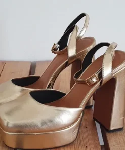 ASOS gold platform heels – size 38 – new / never worn