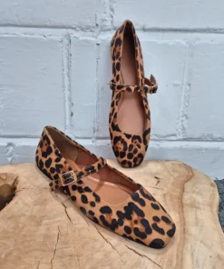 ASOS panterka Mary Jane balerinki damskie balletcore leopard coquette EU40 HIT