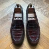 Bally - Brown Suede & Burgundy Loafers (40-41)