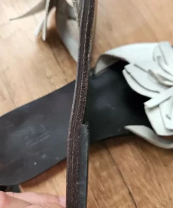 Białe klapki skórzane Coeur Made in Italy r. 38