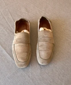 Billi Bi ruskindsloafer beige str 37