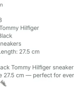 Black Tommy Hilfiger shoe