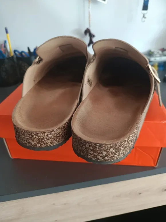 Buty klapki mule chodaki camel beżowe khaki r. 39