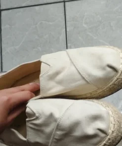Buty materiałowe beżowe
