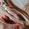 Buty na obcasie sandały czółenka metaliczne złote Anna Field rozmiar 38 wąskie