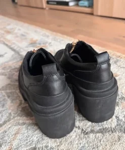 Chunky Black Platform Loafers