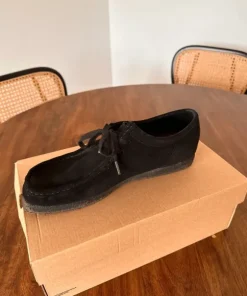 Clarks Originals Wallabee Black Suede Shoes, Size 43