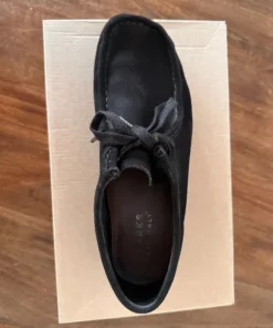 Clarks Originals Wallabee Black Suede Shoes, Size 43