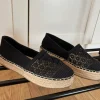 Czarne espadryle z haftem