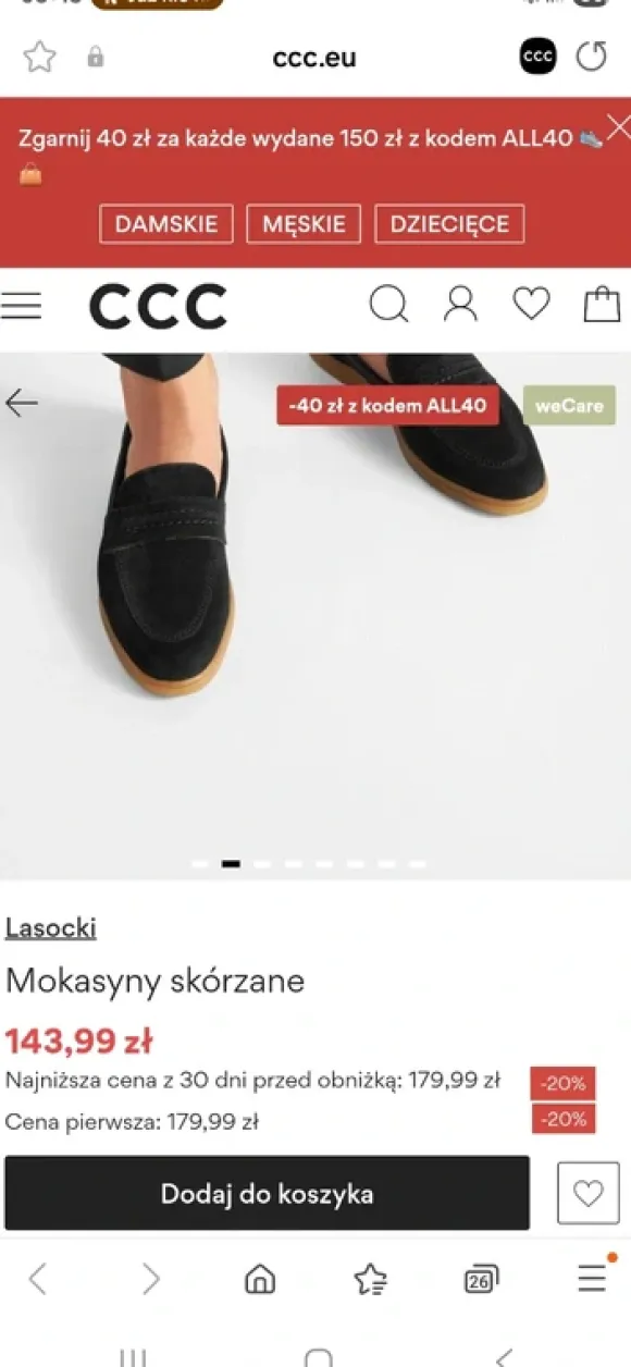 Czarne mokasyny Lasocki