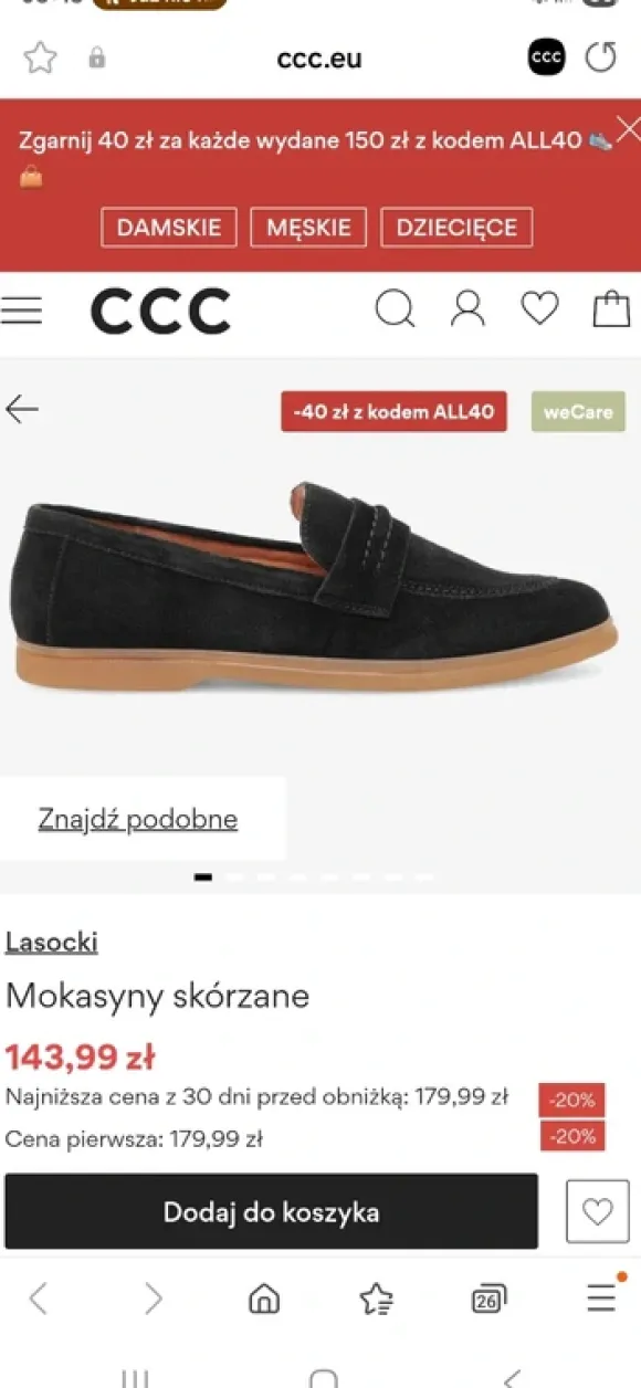 Czarne mokasyny Lasocki