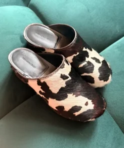 Drewniaki chodaki skórzane krowa r. 35 Massimo Dutti