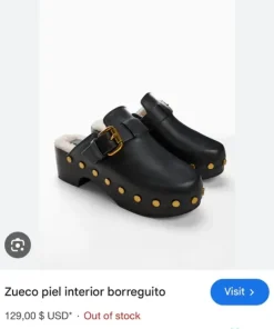 Leather clogs