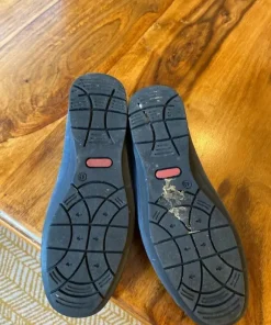 Marinblå mocka Loafers 43
