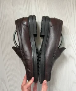 Massimo Dutti Brown leather loafers