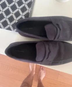 Mocka loafers blåa