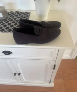 Mocka loafers blåa
