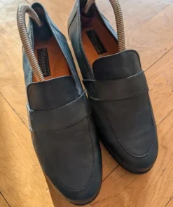 Navy leather loafers size 41