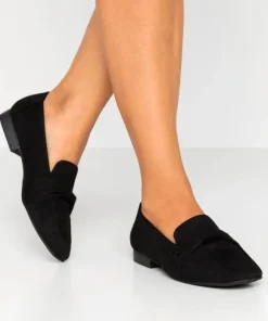 Nowe mokasyny, loafersy - czarne buty damskie – nowe, rozmiar 38