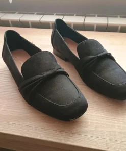 Nowe mokasyny, loafersy - czarne buty damskie – nowe, rozmiar 38