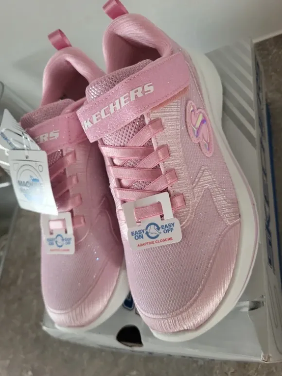 Nye lyserøde glimmer skechers