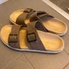 Pier one brun/beige tofflor stl 42