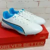 Puma KING MAtch fg/ag buty piłkarskie biało-niebieskie r. 38