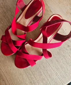 Røde kilehæls sandaler 40/41
