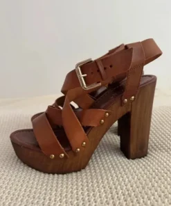 Sandały drewno skóra Carvela Kurt Geiger 39