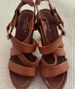 Sandały drewno skóra Carvela Kurt Geiger 39