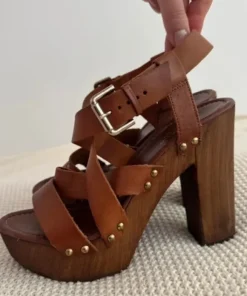 Sandały drewno skóra Carvela Kurt Geiger 39