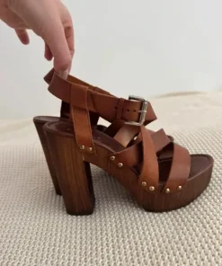 Sandały drewno skóra Carvela Kurt Geiger 39