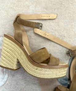 Sandały koturn platforma hippie boho festiwal zamsz skóra Ugg 38