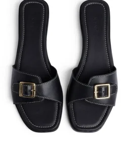 Sort læder sandaler