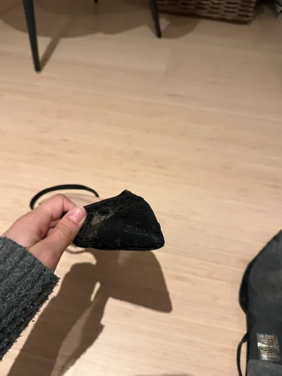 Sorte Slingbacks