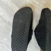 Sorte Slippers i ruskind