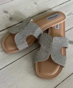 Steve Madden Sølv sandaler m rhinsten