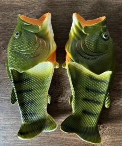 Stylowe klapki ryby GW design lato karp wędkarskie fish flip flops rare viral 42/43