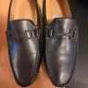 Svarta loafers i skinn – storlek 42