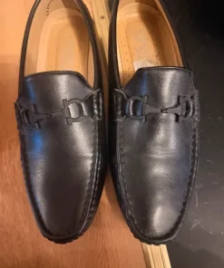 Svarta loafers i skinn – storlek 42