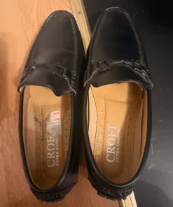 Svarta loafers i skinn – storlek 42