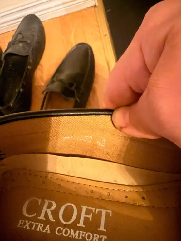 Svarta loafers i skinn – storlek 42