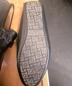 Svarta loafers i skinn – storlek 42