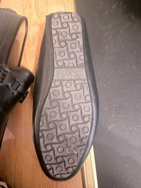 Svarta loafers i skinn – storlek 42