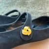 Svarta Mary Janes Pump/ballerina. Storlek 38, i mocka.